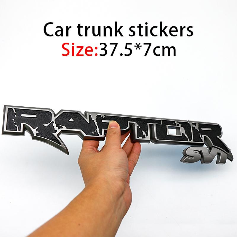 QYCI4 ABS Trunk Sticker Plastic Logo Badge Raptor Letter Badge for Ford Focus Mk2 Fiesta Mk3 Mondeo Mk4 Ranger Kuga Mk7 C Accessorie