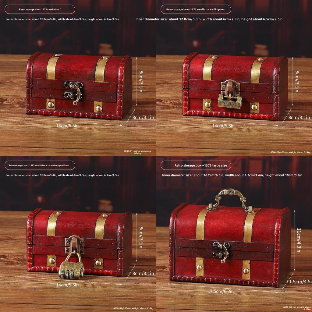 Wooden Privacy Storage Box With Lock For Jewelry And Keys For Bedroom And Living Room