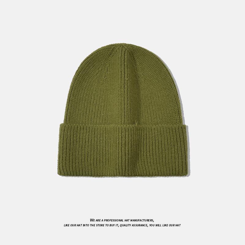 Autumn and Winter Fashion Versatile Ear Protection Large Head Circumference Cold Hat Men's Japanese Solid Color Warm Baotou Woolen Hat