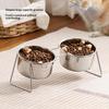 304 Stainless Steel Single And Double Cats Dogs Bowl Neck Protection Anti Slip Anti Overturning Cats Dogs Feeding Water Bowl