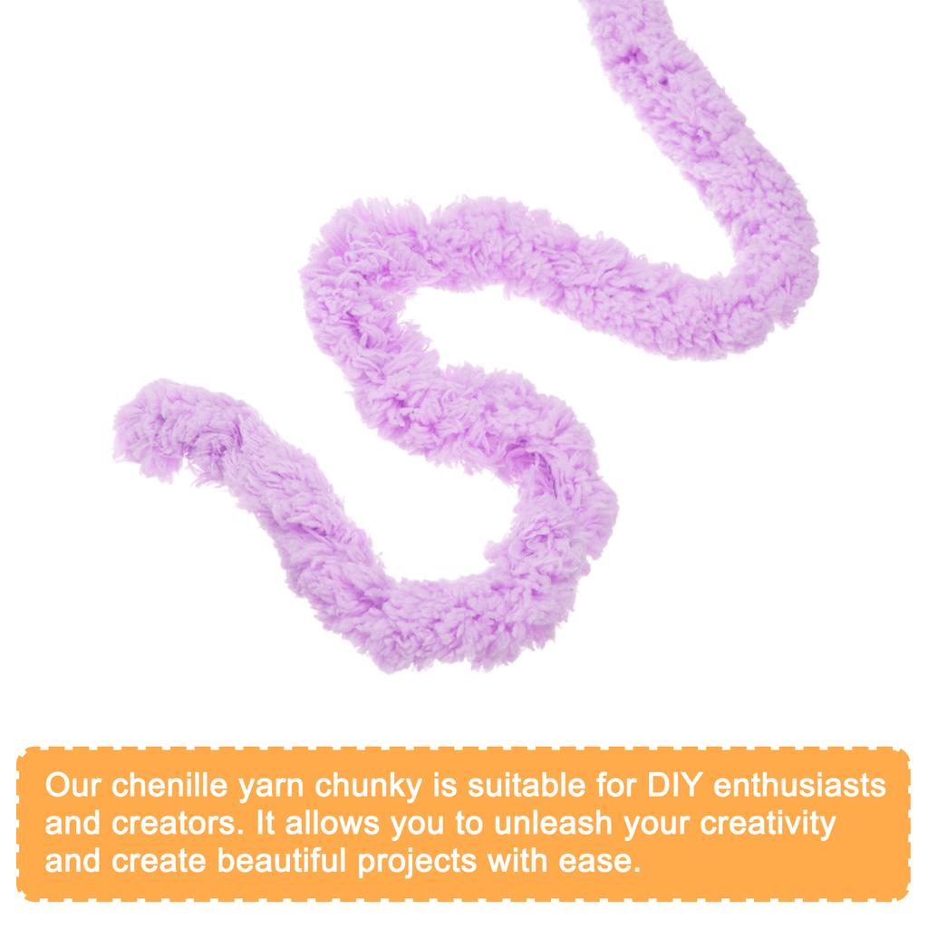 Dickes Garn Polyester Deckenwolle, Handgestricktes DIY Dickes Chenillegarn zum Häkeln von Decken Taschen Schal Hüten 27m x 2cm
