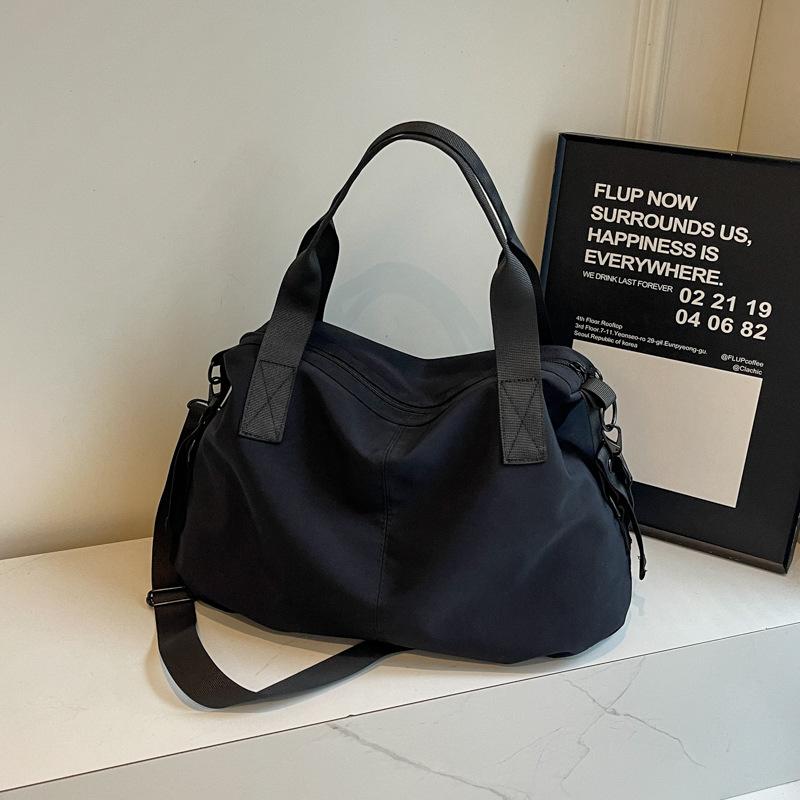 

Ручная тканевая сумка женская сумка с высокой текстурой и большой вместимостью на плечо сумка-мессенджер, ленивая и романтичная для работы, большая сумка для хранения чёрный