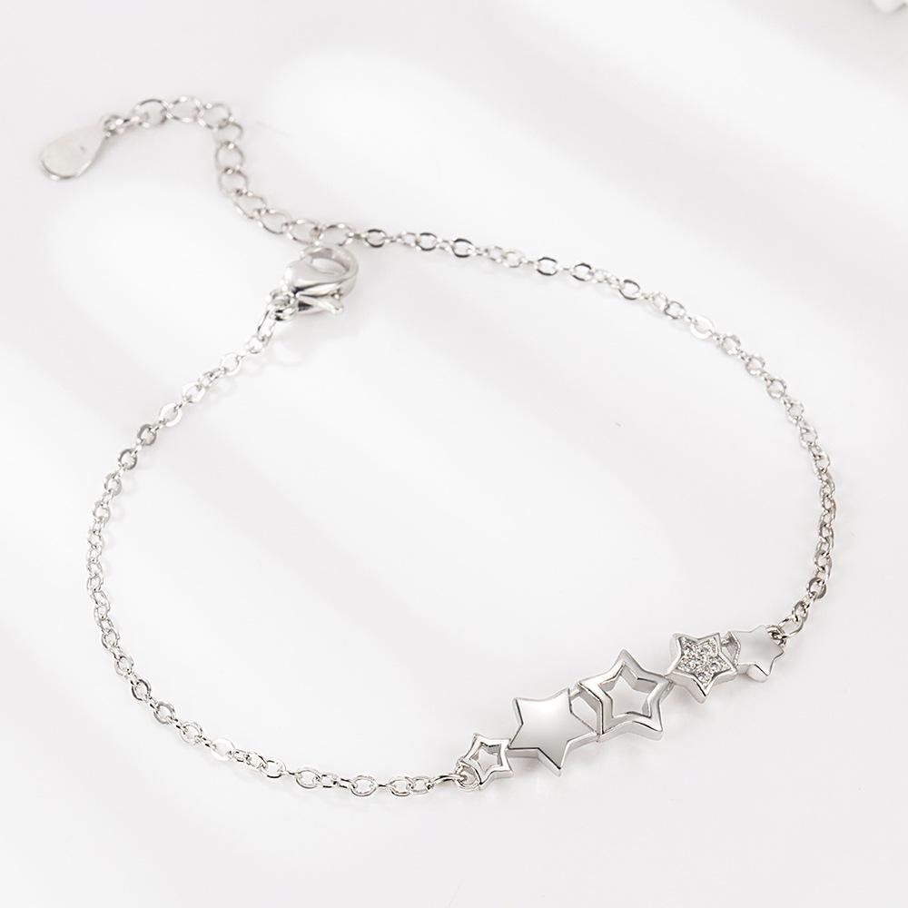 Versatile Zircon Star Bracelet for Women - Personalized Five-Star Design, Perfect for High-End Christmas or Birthday Gift