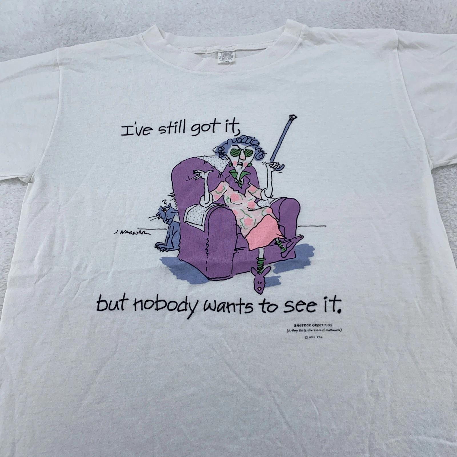 

Vintage Maxine Shirt Mens Medium Shoebox Greetings Funny Comic 90s Tee USA 4XL