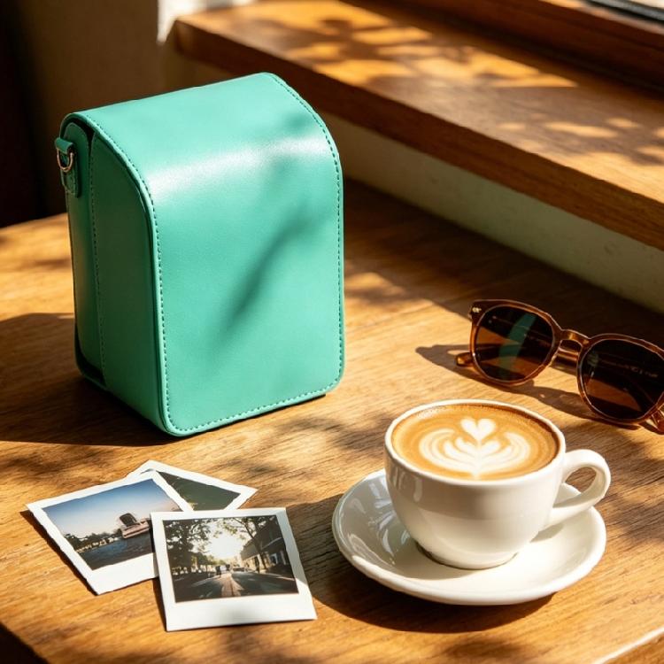 Stylish PU Leather Camera Pouch Compatible for NOW, NOW+ Gen2/Gen3 Models Cameras Case with Shoulder Strap for Travel