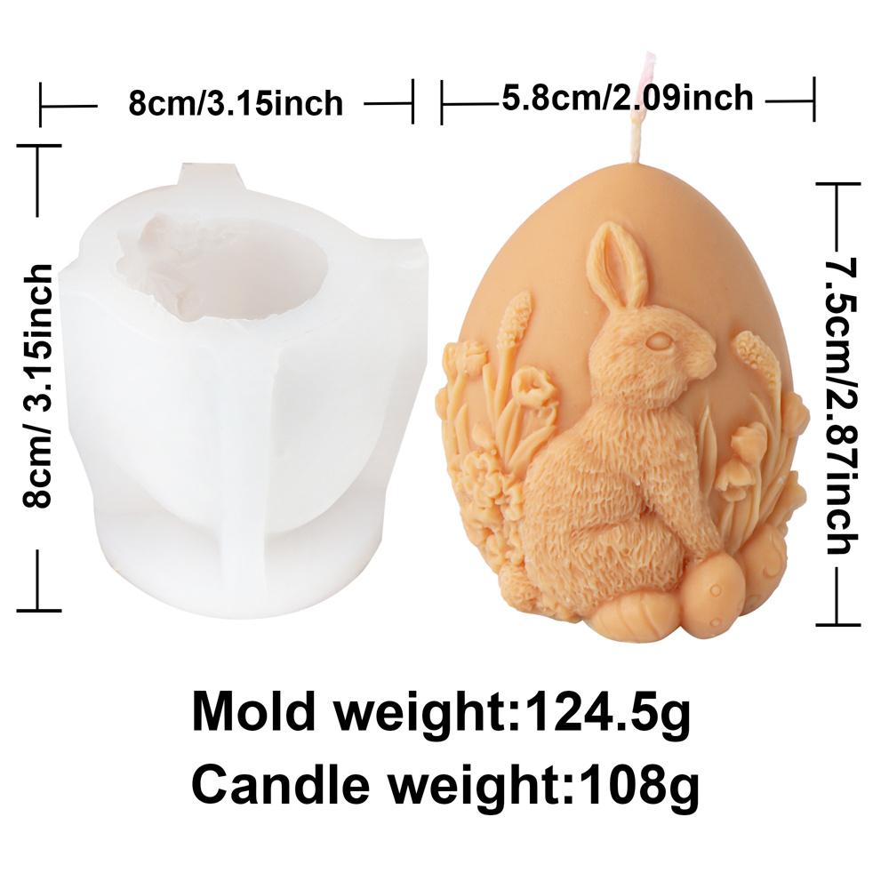 

Handmade Silicone Easter Bunny Egg Candle Mold DIY 3D Easter Bowknot Egg Candle Mold Perfect Candle Soap Plaster Creations