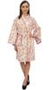 Bimba Women Floral Print Kimono Robe With Belt Wedding Nightwear Cover Up -
