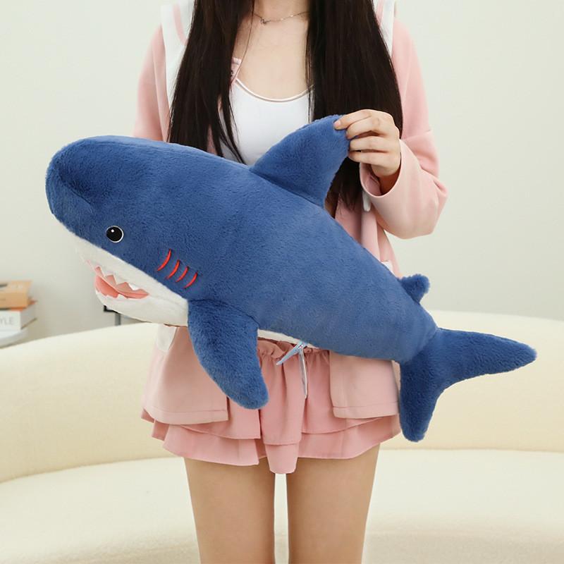 Adorable 80cm Soft Plush Great White Shark Doll Perfect For Children Gift And Decor