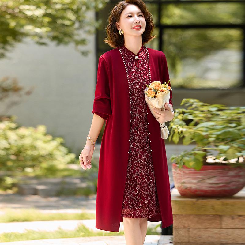 Fashionable Long Skirt for Mother of the Bride - Elegant Wedding Banquet Dress