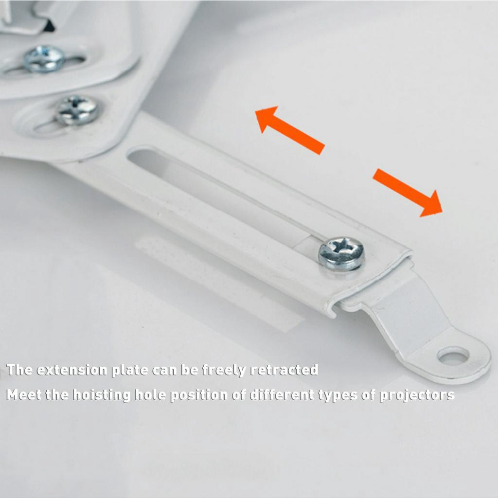White Universal 360 Angle Rotation Projector Bracket Ceiling Mount Wall Bracket DVR Camera Holder Theater Office Meeting Room Home