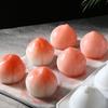 8-Cavity 3D Longevity Peach Silicone Mold - Jelly Mousse Cake French Dessert Aromatherapy Candle Baking Tool