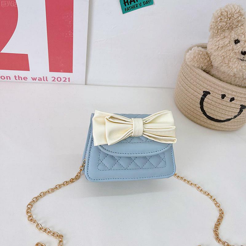 Fashionable Mini Pu Crossbody Bag For Kids With Stylish Bow And Waterproof Features