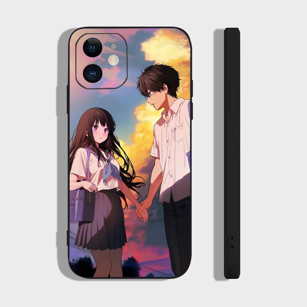 H-Hyouka Anime Handyhülle Für IPhone 17 Air 16 15 14 13 Pro Max 11 12 Schwarze Silikonhülle