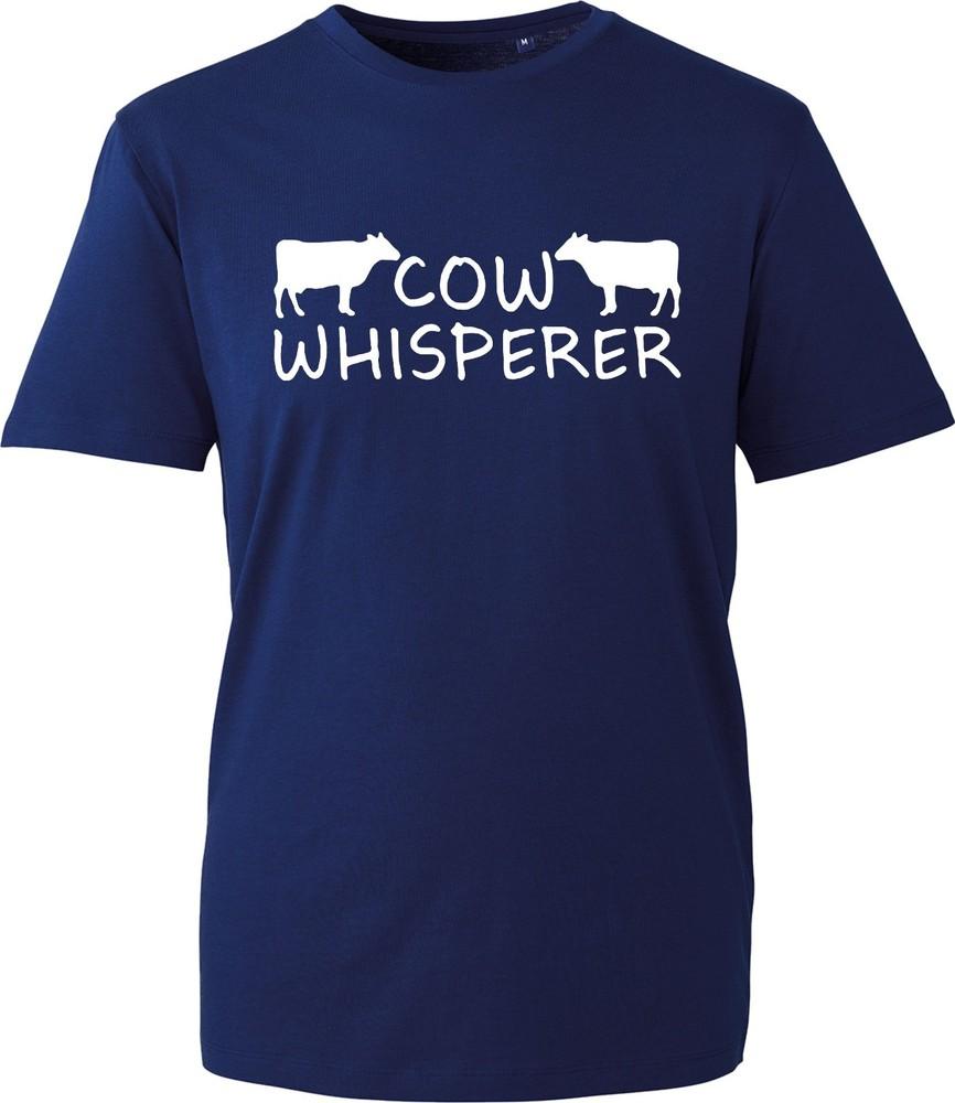 Cow Whisperer Unisex T Shirt Funny Farming Graphic Tee Cotton Black Animal Top