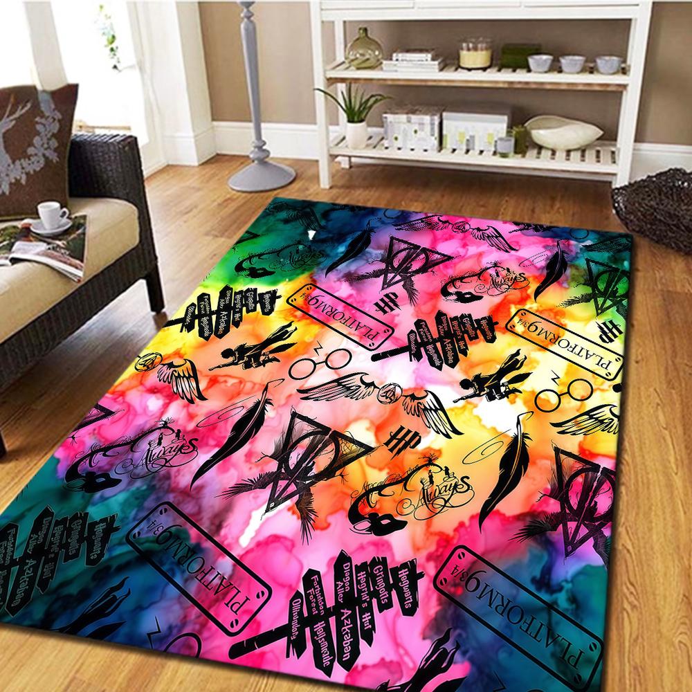 

Harry Potter Logo Floor Carpet, Cool Movie Themed Mat, Digital Printed Rug for Home Bedroom Decor -HYQ19 60x90cm