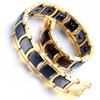 12mm Punk Rose Gold Color Stainless Steel Magnetic Health Chain Bracelet Men Women Hiphop Black White Ceramic Bangle  Jewelry