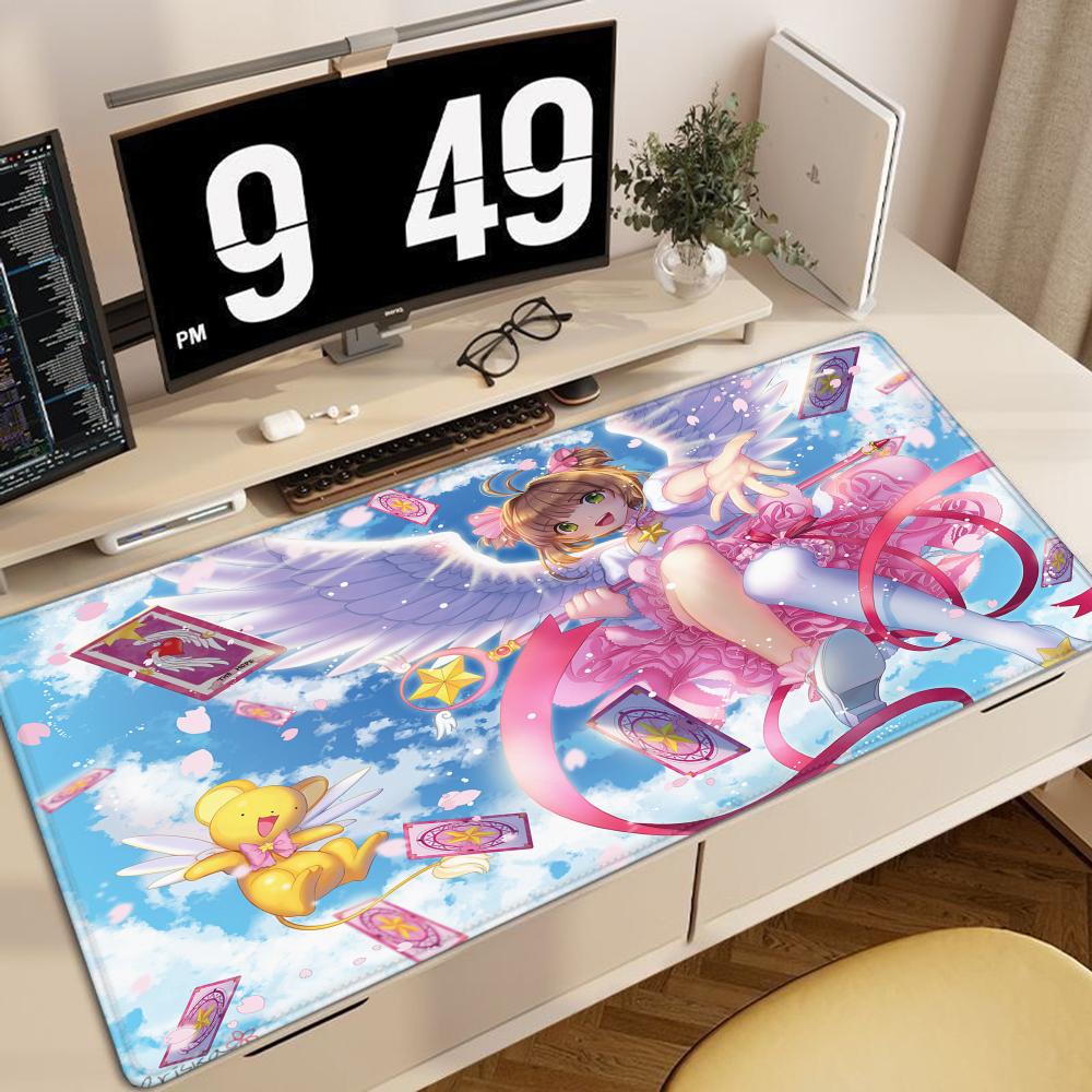 New Large Ccs Desk Mat Card Captor Sakura Anime Mousepad 900x400mm Xxl Carpet Gaming Accessories Laptop Computer Rubber Mice Pad