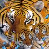 Full Drill Square Diamond Painting Tiger Needlework Art Diamond Embroidery Animal Diamond Mosaic Handicraft Home Decor