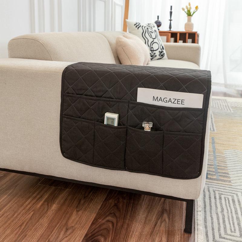 Uniwersalna ultradźwiękowo wytłaczana podkładka podłokietnika z miejscem do przechowywania na sofy nowoczesne minimalistyczne na każdą porę roku