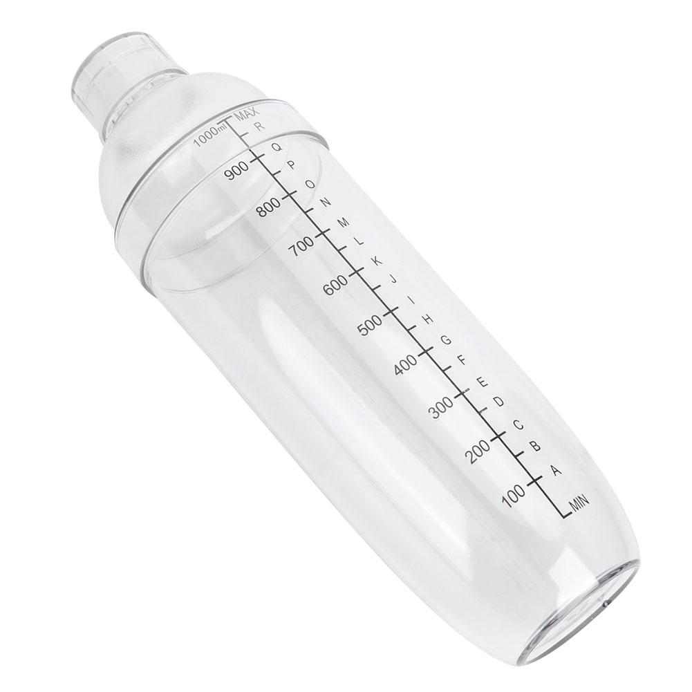 PC Cocktail Shaker with Scale Milk Teapot Juices Wine Plastic Cup for Home Bar Store