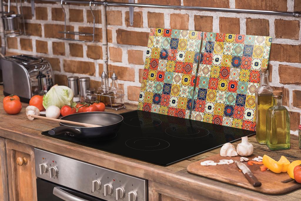 GLAS-KOCHFELD-SCHUTZPLATTE 90x52 MOSAIK