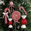 1/6Pcs Christmas Lollipop Candy Cane Pendant Xmas Tree Hanging Ball Ornaments Christmas Decorations for Home 2024 New Year Gift