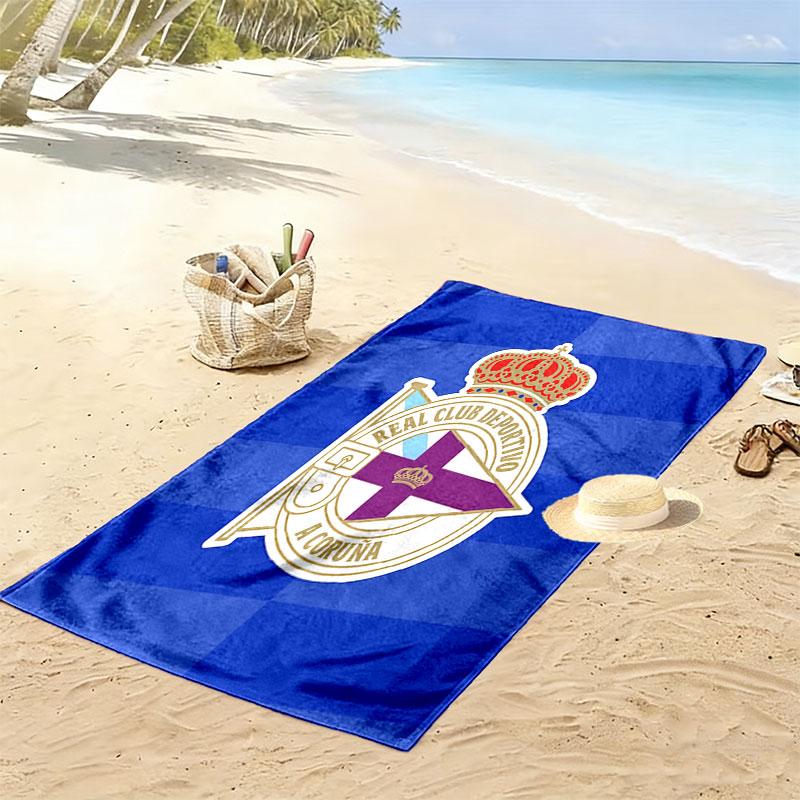 Deportivo Logo Beach Towel, Large Soft Quick Dry Towel for Beach Camping Swimming