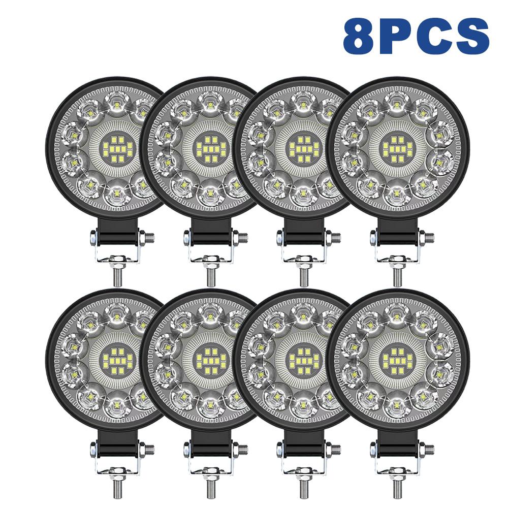 Auto Work Light 63W Led Light Round Square LED Offroad LED Bar 3 Inch Spot Flood Fog Lamp12V 24V Off Road 4x4 Led Headlight