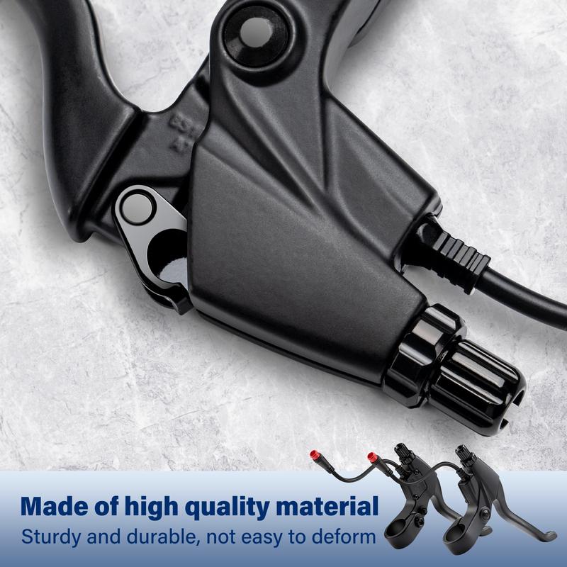 2 Pin Brake Levers for Electric Bicycle Brake Lever Handle Bar Grips 2 Wires Left & Right E-Bike Replacement Parts