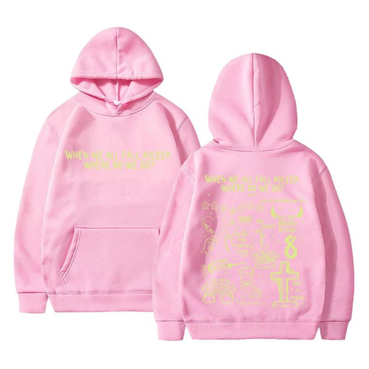 Kiedy wszyscy zasypiamy, dokąd idziemy Bluza z kapturem graficzna Mężczyźni Kobiety Moda Hip Hop Bluza z kapturem Męska Vintage Y2k Oversize Bluzy z kapturem
