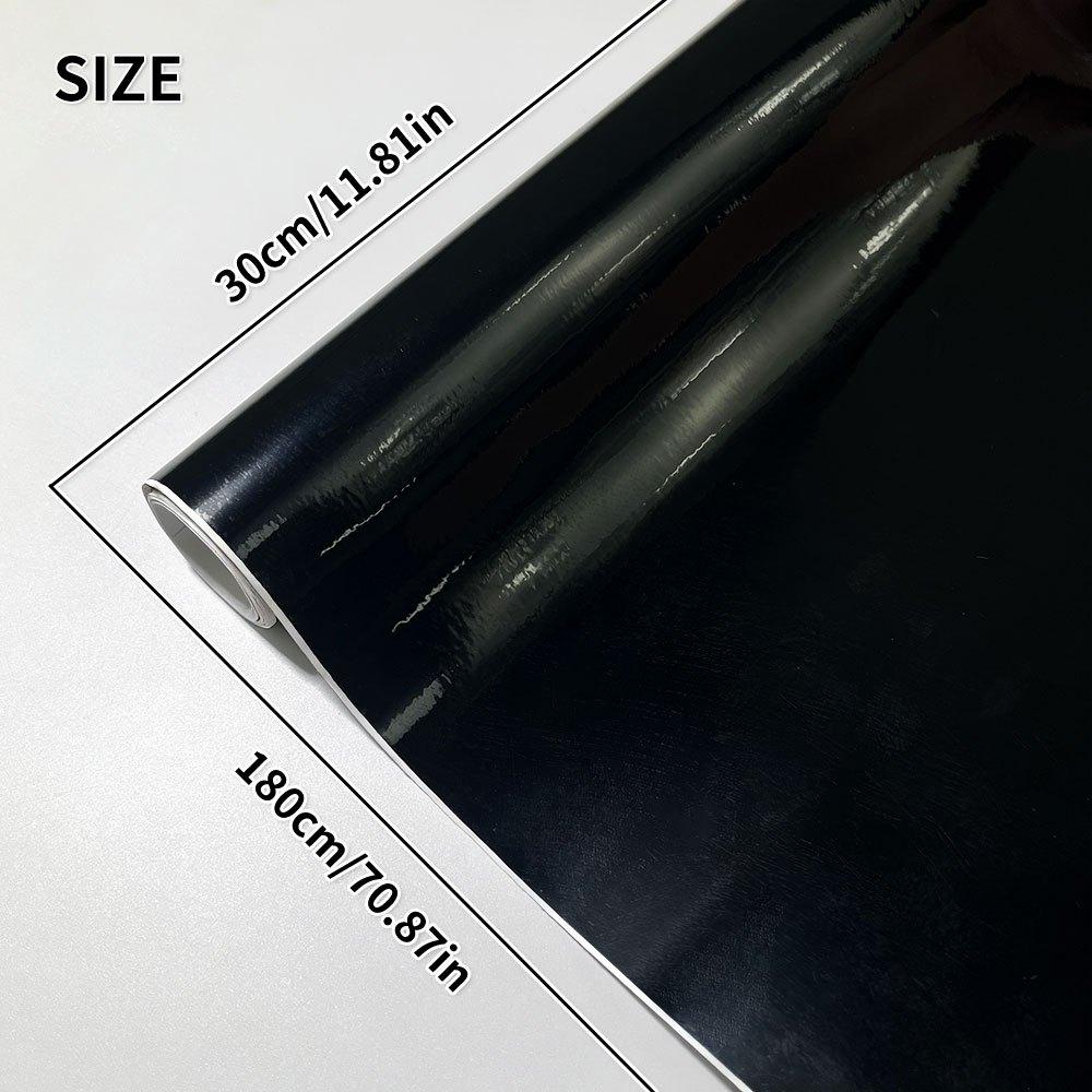 

1Roll Glossy Black Permanent Vinyl Film Adhesive Self-adhesive Waterproof DIY Scrapbooks Glass Surfaces Car Home Craft Stickers 180x30CM