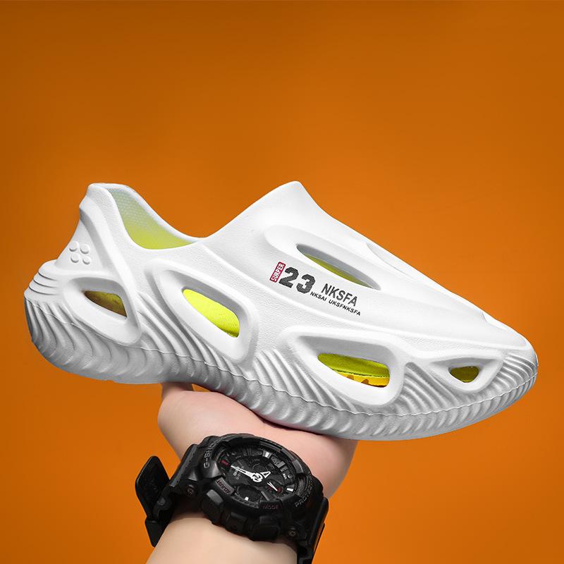 Men'S Hole Shoes Sports Casual Slippers Thick-Soled Non-Slip High Elastic Wear-Resistant Beach Sandals