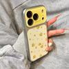 Cute Minimalist Retro Flower Print Cartoon INS Girl Phone Case For For Iphone 17 16 15 14 13 Pro Max Plus Crystal Lens Protect Cover