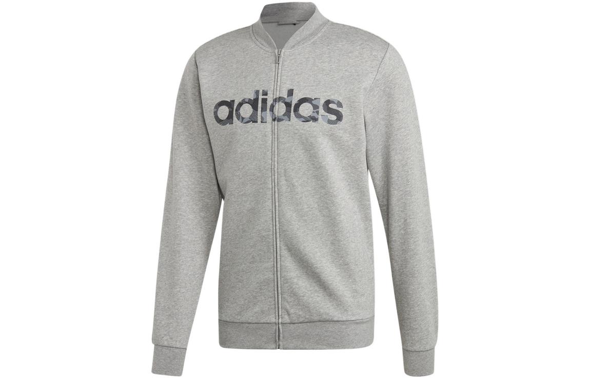 

Adidas Letter Logo Print Zippers Thickened And Fleece Lined Sports Jackets & Coats Men s Gray EI9742 XS