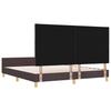 Bed Frame with Headboard Dark Brown 180 X 200 Cm Fabric