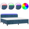 VidaXL Sommier à Lattes de Lit avec Matelas et LED, Lit Rembourré avec Tête de Lit, Lit Double, Lit Adulte de Chambre, 3134307