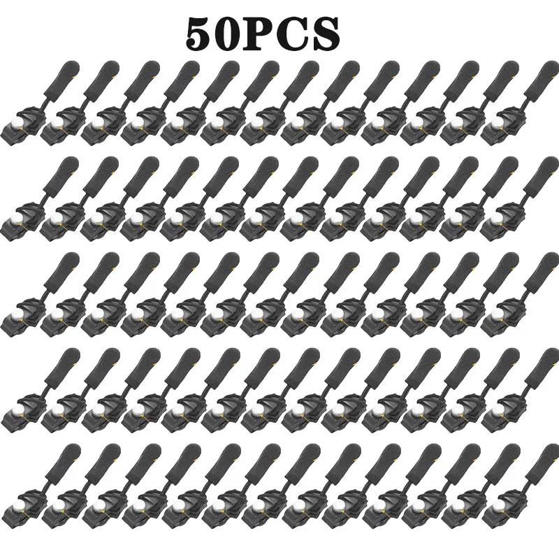 10-100PCS Zipper Pull Repair Kit Replaceable Zipper Heads for Backpacks Luggage Clothing Coats with Three Size Options