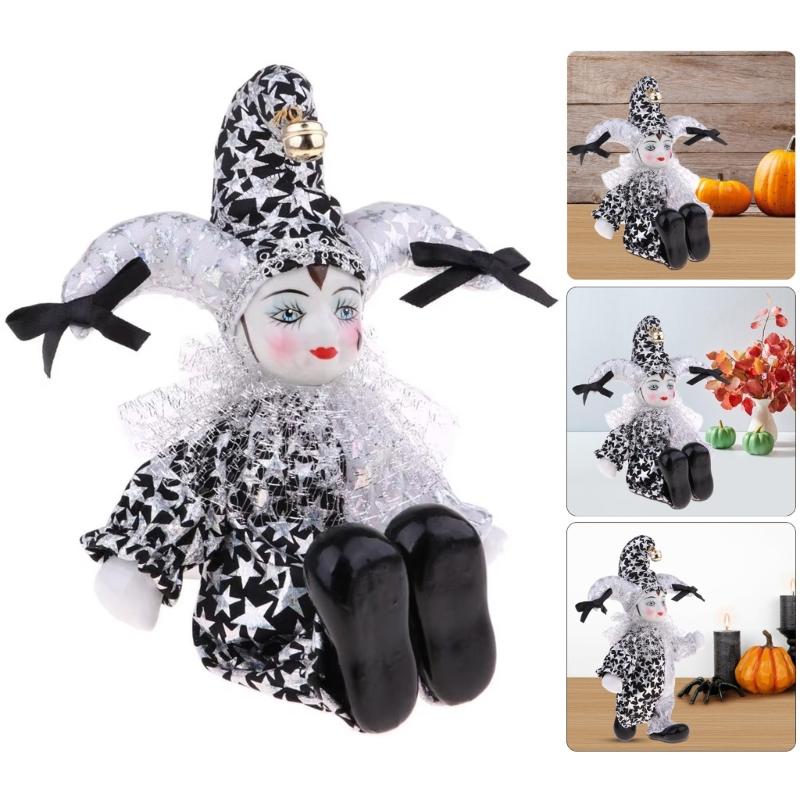 Ceramic Weeping Angel Clown Doll Figurine Unique Handcrafts Art Piece For Emotional Connection Shelf Table Display