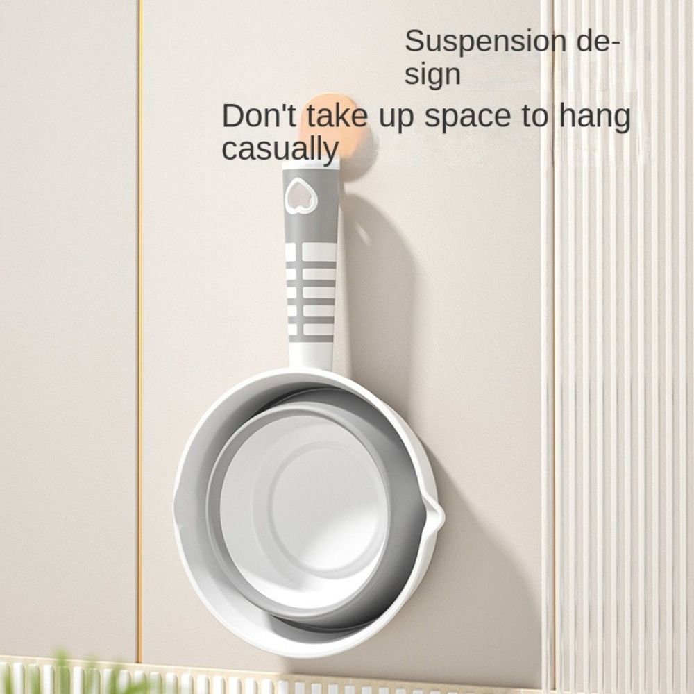 Large Collapsible Bath Scoop Suspensible Kitchen Water Ladle Bathroom