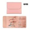 16pcs Professional Nail Clippers and Cuticle Nippers Set with Travel Case Manicure Set Pedicure Sets Nail Clippers