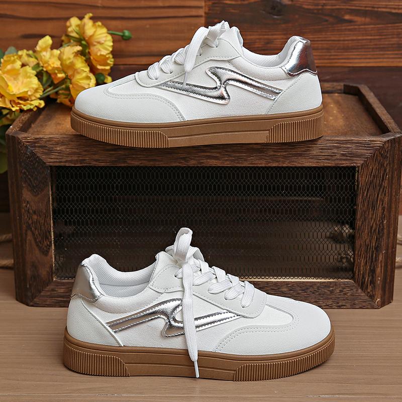 Fashion Fashion Mix Color Platform Sneakers Women Spring Autumn New Lace-Up Plus Size Flats Woman Comfortable Non Slip Sport Shoes Mujer