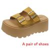 Thick Metal Buckle Soled Summer Women Slippers For Wear Daily