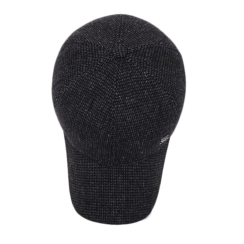 Men's Autumn Winter Woolen Baseball Cap Middle-aged And Elderly Woolen Warm Cap Dad Ear Protection Cap