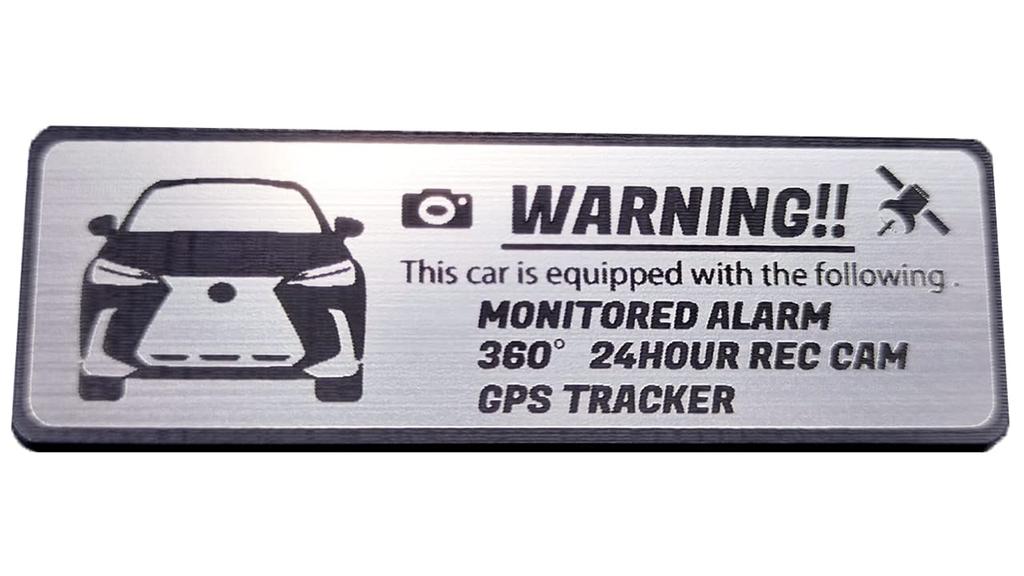 Honami Works New 20 Series NX Security Emblem 24 Hour Surveillance Dash Cam GPS Tracker Sticker