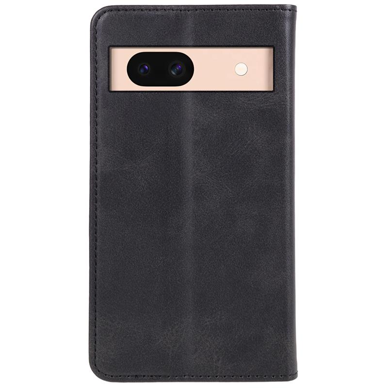 For Google Pixel 8a Case PU Leather Calf Texture Business Style Magnetic Closing Phone Cover