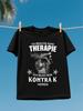 Kontra K Deutsches Musiklogo & Schriftzug T-Shirt - Unisex Rundhals Kurzarm T-Shirt mit ikonischem Kontra K Markenaufdruck