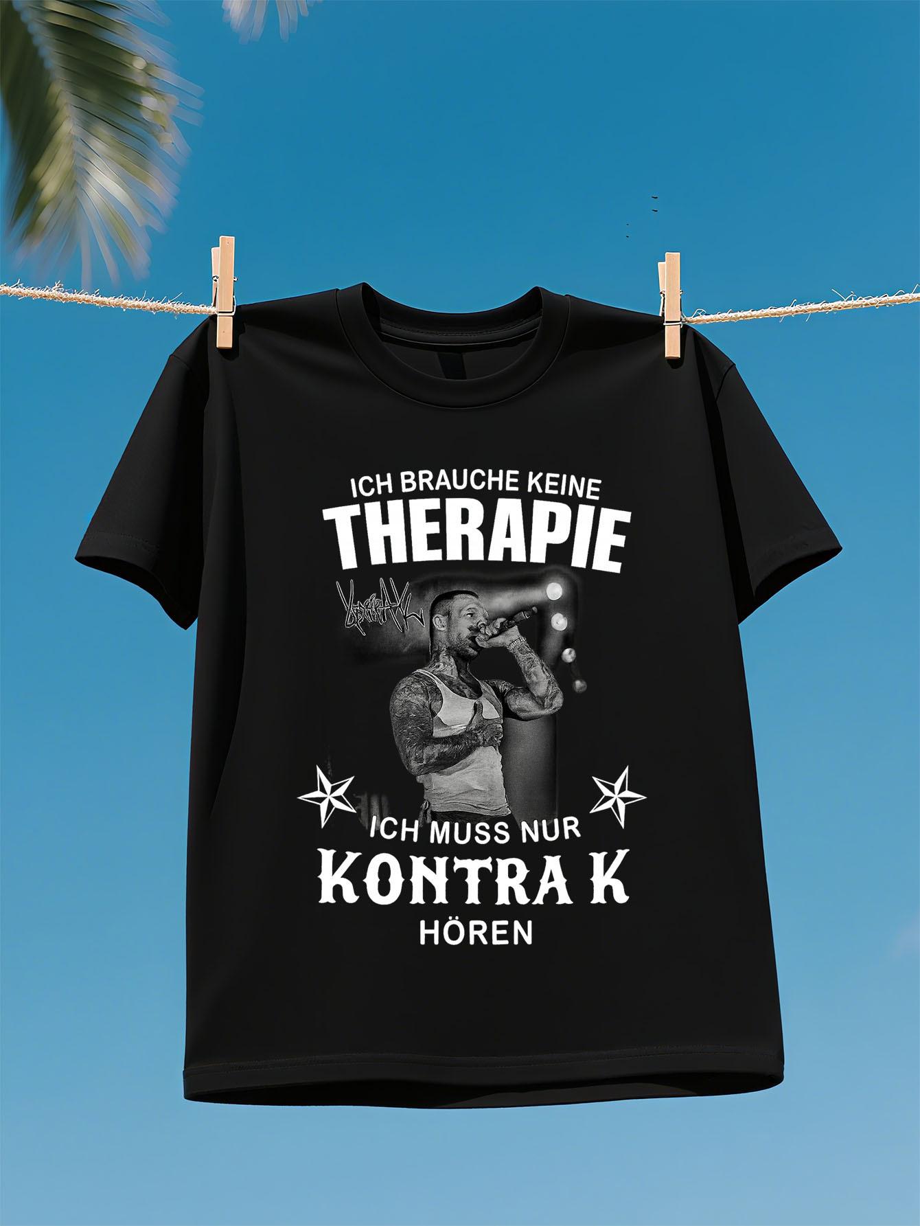Kontra K German Music Logo & Lettering T-Shirt - Unisex Crew Neck Short Sleeve Tee with Iconic Kontra K Brand Print S