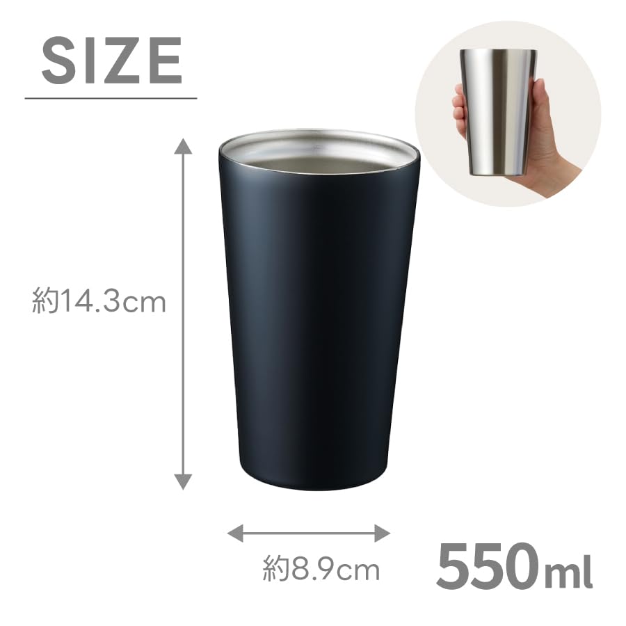 550ml Stainless Steel Thermos Tumbler  Double-walled Vacuum Insulation, Insulates Hot and Cold Drinks, Thermos Stainless Steel Cup, Tumbler with Cup