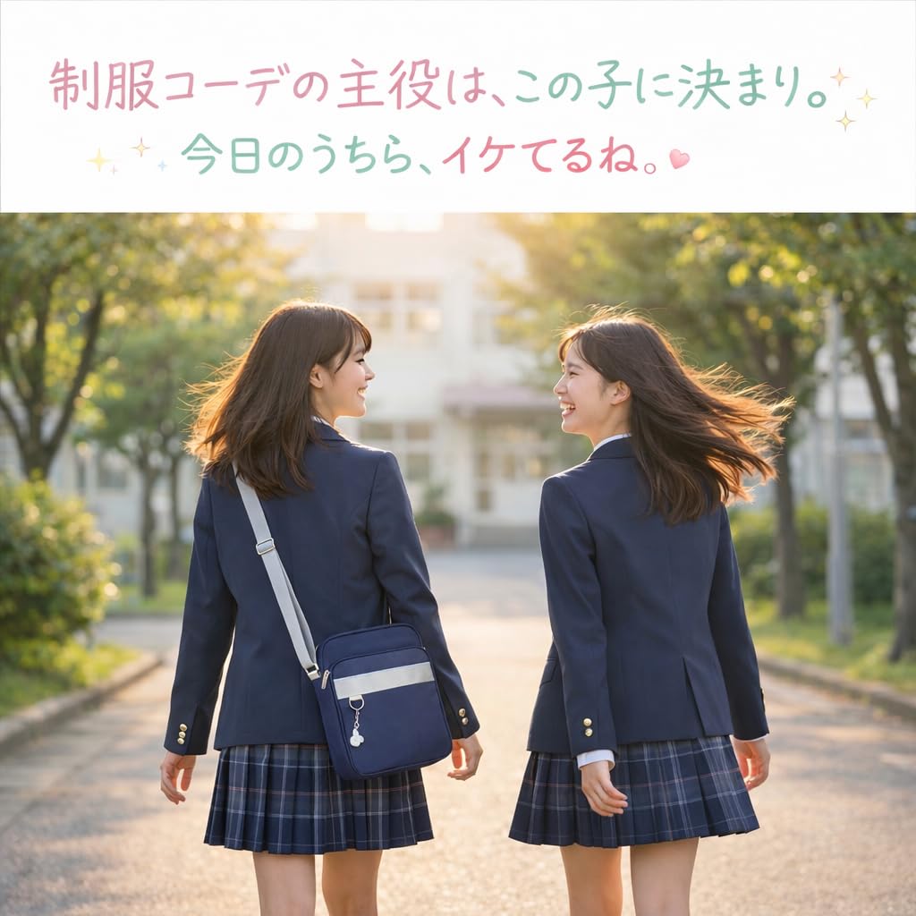 SCHOOL HERO School Bag (Perfect for Commuting to School Stylish and Durable Nylon Bag for A4 Size) Compact Sub-Bag, Shoulder Bag, Boston Bag for