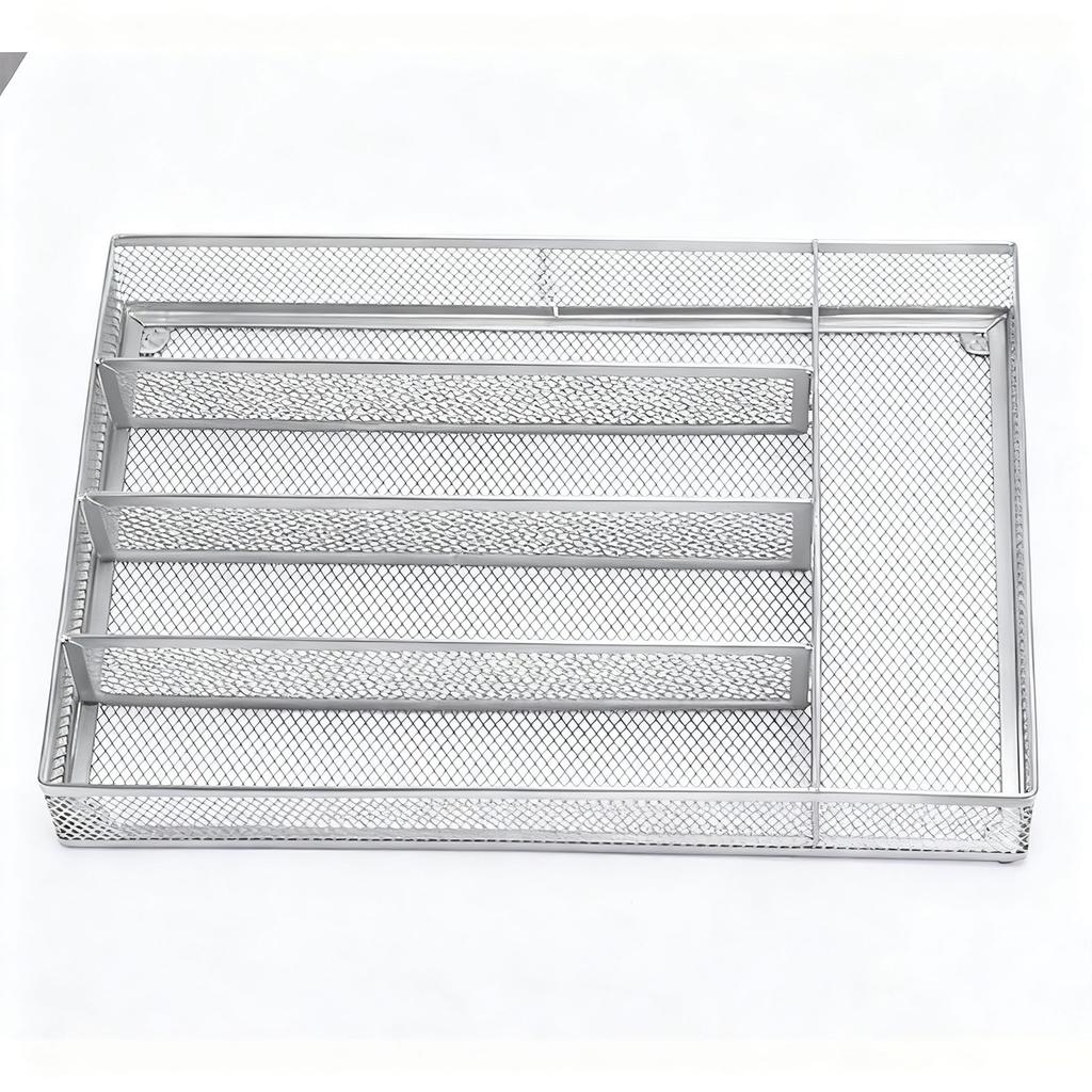 Kitchen Cutlery Drawer   Carbon Steel Flatware Storage Divider with Anti Slip Foam Pads for Spoons Forks Stationery